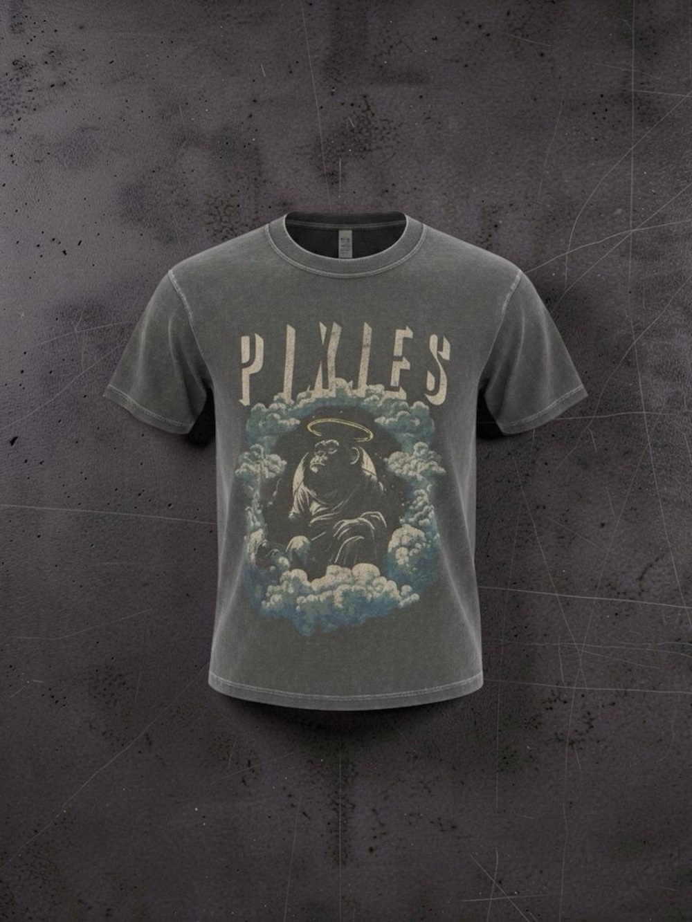 Graphic Tee in Charcoal Gray